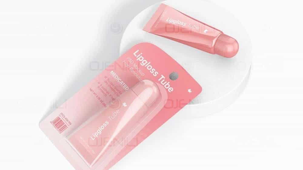 Blister for cosmetics, set of vertical adhesive box