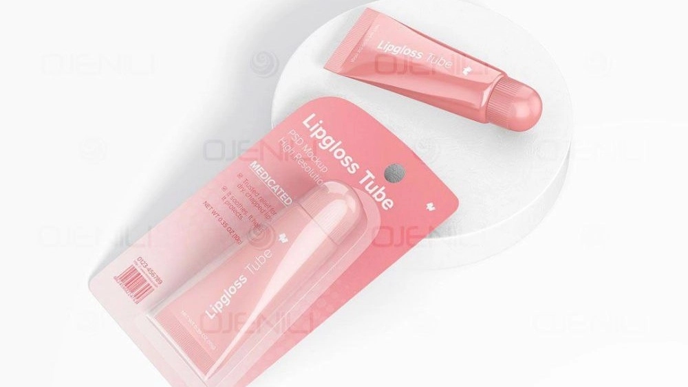 Blister for cosmetics, set of vertical adhesive box Blister for cosmetics, set of vertical adhesive box